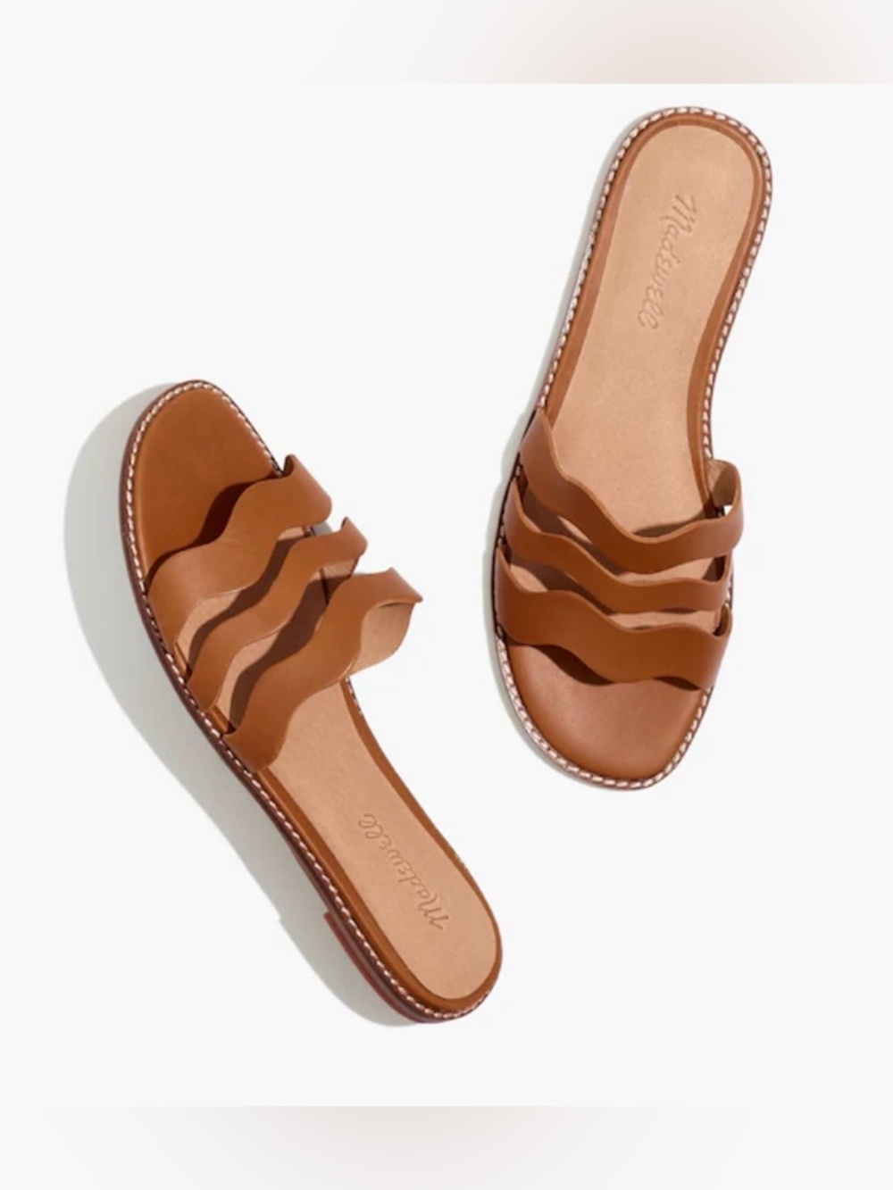 Madwell The Wave Slide Sandal in Vachetta Leather